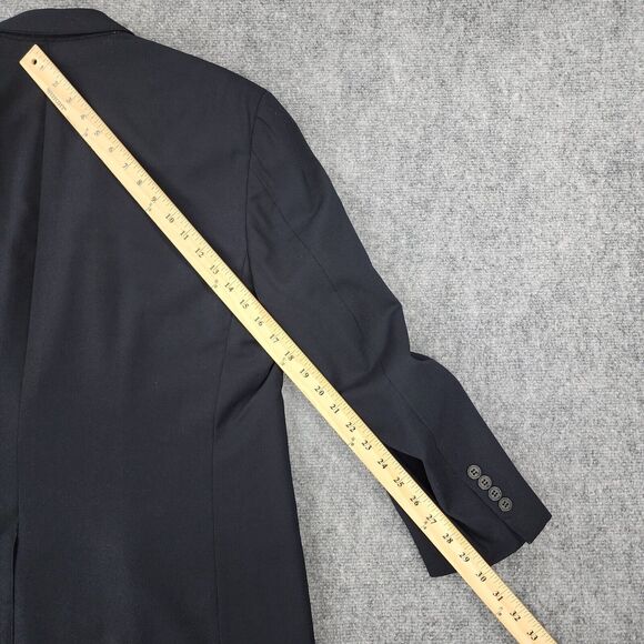 Vintage Brooks Brothers Blazer Mens 44R Black Woolmark Super 100s Union Made USA - Picture 9 of 16